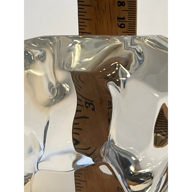 Glass Late 20th Century Hoya Crystal Grazing Horse Sculpture Made in Japan For Sale - Image 7 of 7