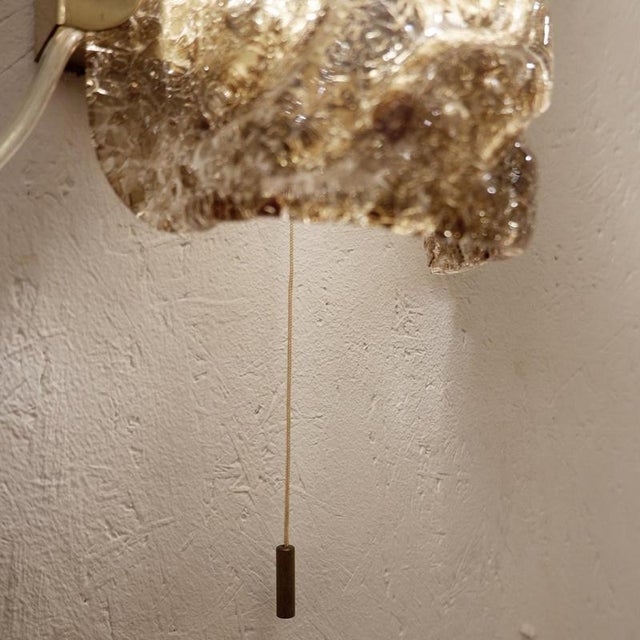 Dark Toned Murano Glass Wall Sconces from Kaiser, Germany, 1970s, Set of 2 For Sale - Image 9 of 14