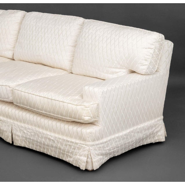 Late 20th Century Fine Arts Furniture Company White Silk Blend Sofa For Sale - Image 5 of 8