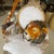 This is a large lions , hand-painted Italian terracotta wall plaque featuring a glossy glaze and a dramatic, roaring lion...