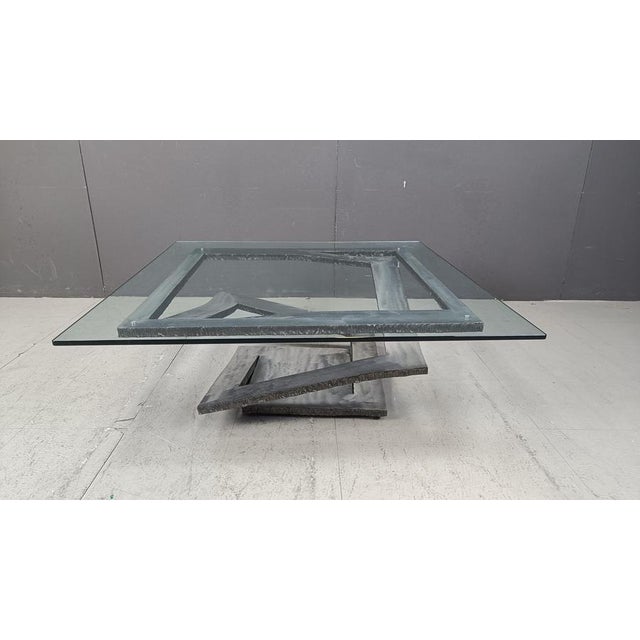 1980s Fleur de Fer Coffee Table attributed to Maurice Barilone, 1980s For Sale - Image 5 of 15