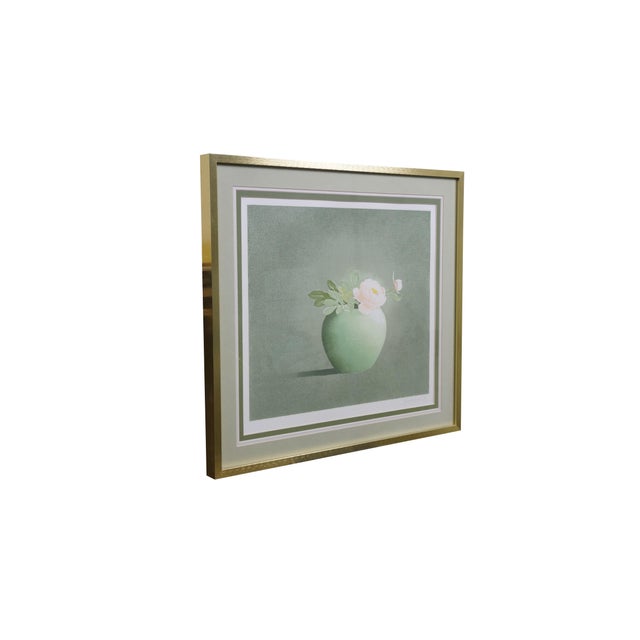 Realism Rosalyn Gale Powell Signed Peony in a Chinese Jar Lithograph Print 27" For Sale - Image 3 of 11