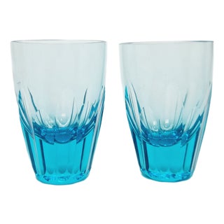 Art Deco Crystal Glasses, Czechoslovakia, 1930s, Set of 2 For Sale