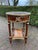 Late 20th Century French Louis XVI Mahogany Side Table with Marble Top Introduce timeless French refinement to your...