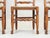 Wood Set of (6) Vintage Dining Chairs Imported From England White Oak and Rush Seats For Sale - Image 7 of 12