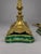Pair of Antique Continental Gilt-Metal Grape-Vine & Faux Malachite Table Lamps For Sale - Image 4 of 10
