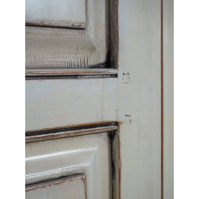 White Habersham Country Style Linen Press Armoire For Sale - Image 8 of 14