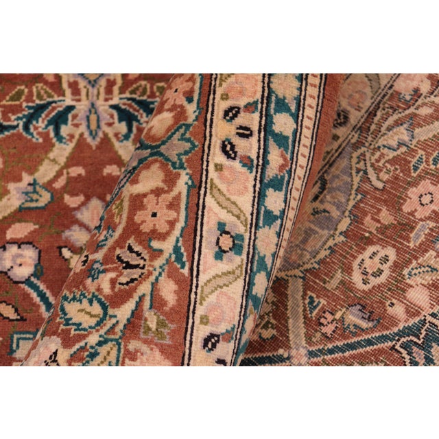 Textile Traditional 1990's Floral Pak-Persian Brown/Tan Wool Rug - 8'1'' X 10'3'' For Sale - Image 7 of 9