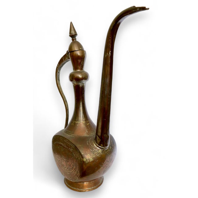 Antique Islamic Ewer in Copper, 1950s For Sale - Image 4 of 12