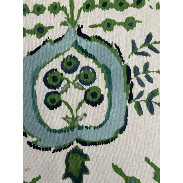 2020s Thibaut Fabric F916240 | Mendoza Suzani, Blue and Green on White 9 6/8 Yards For Sale - Image 5 of 5