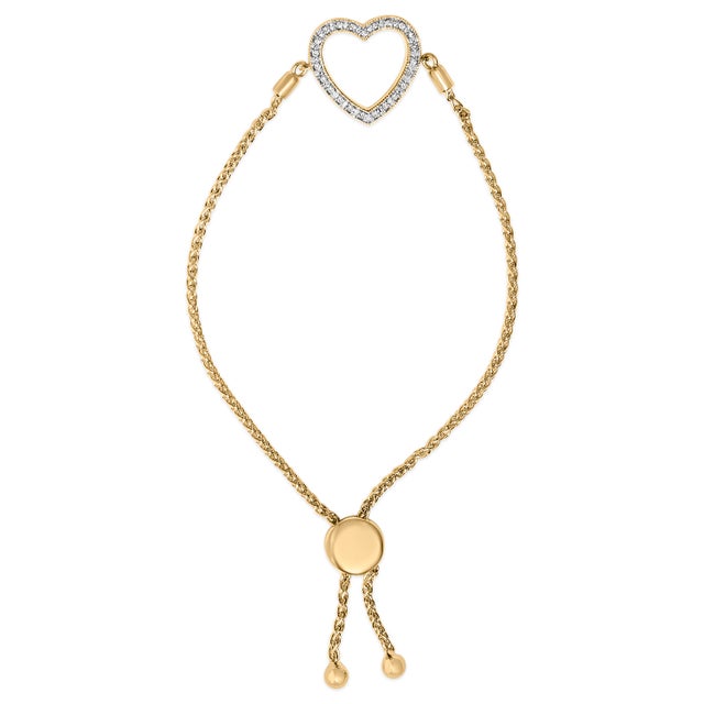 A whisper of romance graces the wrist with this luminous treasure, crafted in .925 sterling silver bathed in a rich...