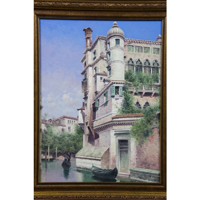 Vasily Gribennikov Venice Canal Cityscape Oil Painting on Canvas 25" For Sale - Image 4 of 11