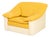 Italian Gyform Yellow Leather Upholstered Lounge Chair For Sale