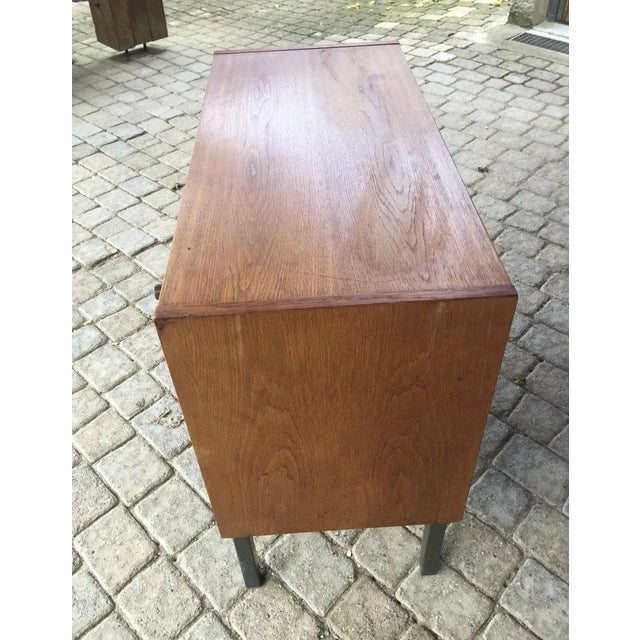 Vintage Sliding Door Office Cabinet For Sale - Image 10 of 11