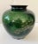 1950s Ando Jubei Ginbari Japanese Cloisonne Vase Green Enamel Bamboo Sprays For Sale In Palm Springs - Image 6 of 8