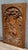 Carved wooden panel, late 19th century Depicts a Romantic couple on a swing Recipient's label and date on the back...