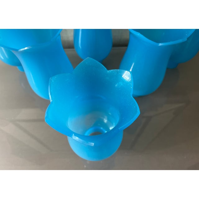 Antique French Opaline Glass Hurricane Shades for Chandelier Candle or Electric Light Wall Sconces - Set of 6 For Sale - Image 17 of 18