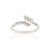 Modernist 14k White Gold Natural Diamond Open Bypass Ring Size 7 For Sale - Image 10 of 18