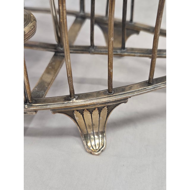 Antique Sheffield Silverplate Toast Rack With Egg Cups, England, 19th Century For Sale - Image 13 of 18