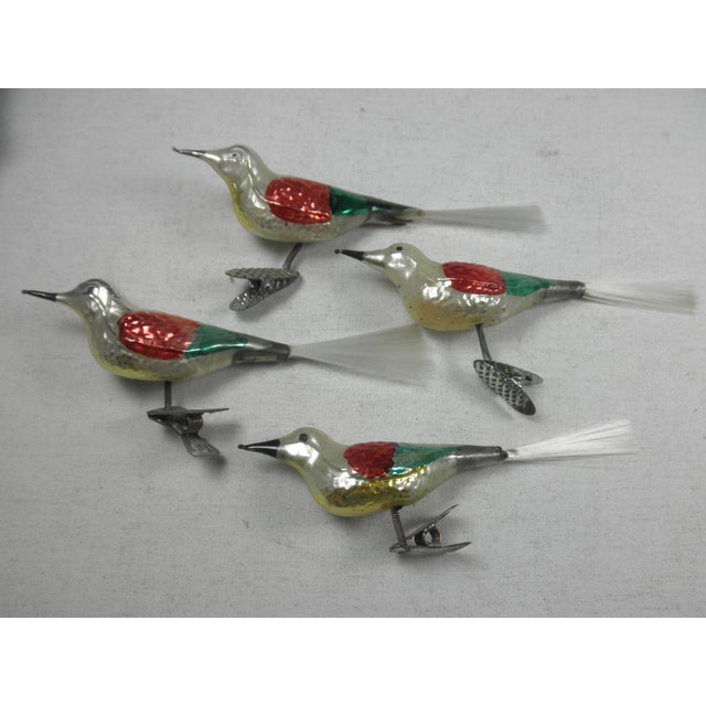 Glass Bird ClipOn Ornaments Set of 4 Chairish