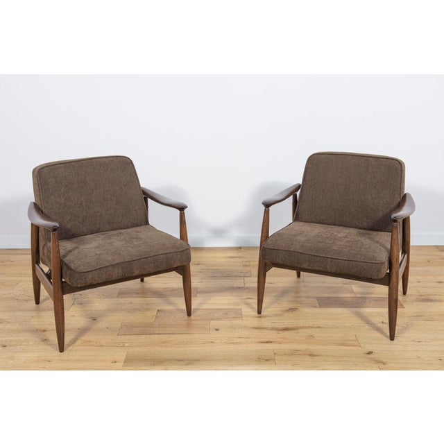 Set of GFM-87 Armchairs by Juliusz Kedziorek for Gościcińskie Furniture, 1960s For Sale - Image 6 of 18