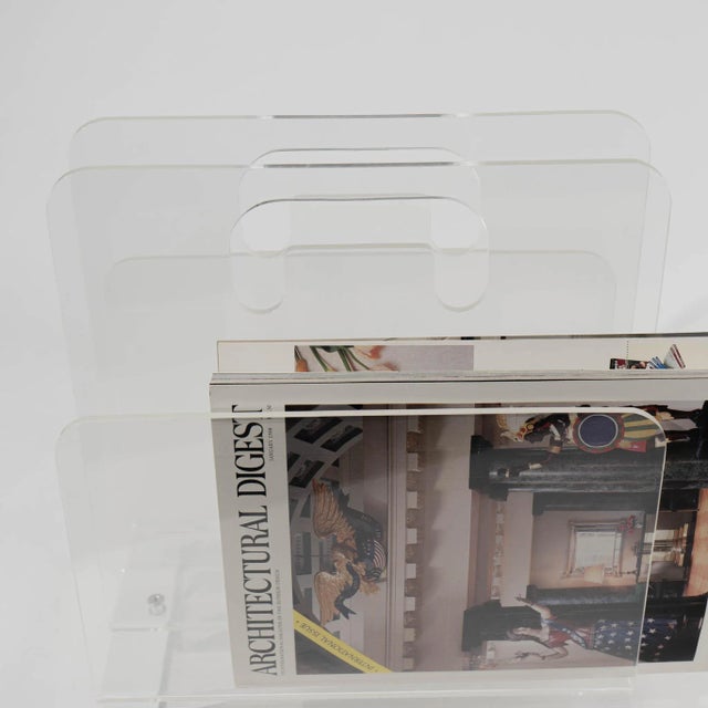 Vintage Lucite Magazine Rack For Sale - Image 9 of 12