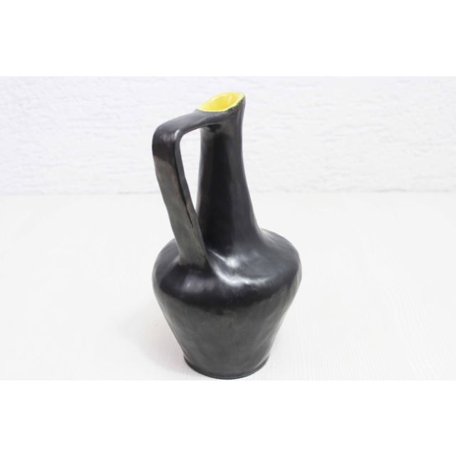 Enamelled Stoneware Pitcher, France, 1970s For Sale - Image 4 of 11