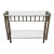 Faux Bamboo Bronze Metal and Glass Sofa Table For Sale