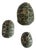 Set of 3 Handmade Scagliola Tortoise Shells in Malachite Design For Sale