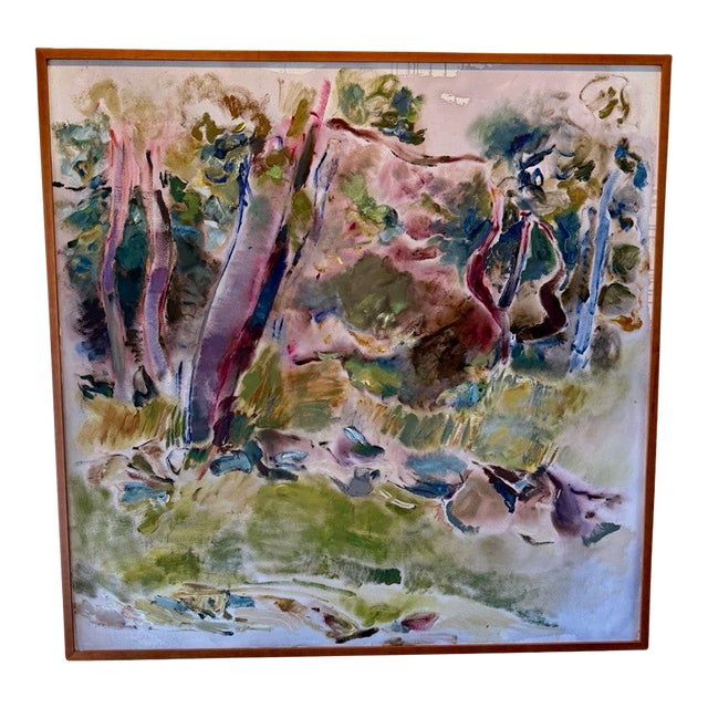 Maryanne Harman “Toward Kendalls” 1987 Large Abstract Oil Painting Framed For Sale