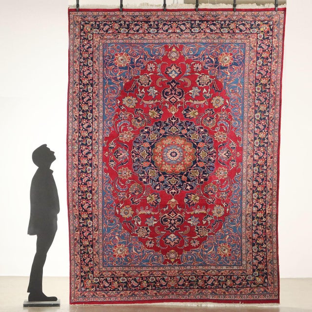 Tabriz rug in cotton and wool, large knot; hand made. This piece is attributed to the mentioned designer/maker. It has no...