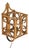 Mid-Century Modern Rattan and Bamboo Sconce, 1960s For Sale