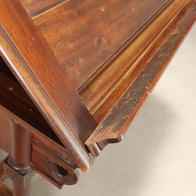 19th Century Large Late 19th Century Walnut Library Lectern, Italy For Sale - Image 5 of 10