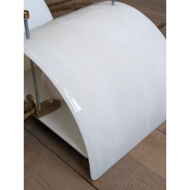 Ivory Custom Ironwood Thistle Sconces With Glass Shades - a Pair For Sale - Image 8 of 11