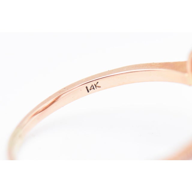 Suzanne Kalan Couture 14k Rose Gold White Topaz and Diamond Halo Ring, Size 8.5 For Sale - Image 10 of 13
