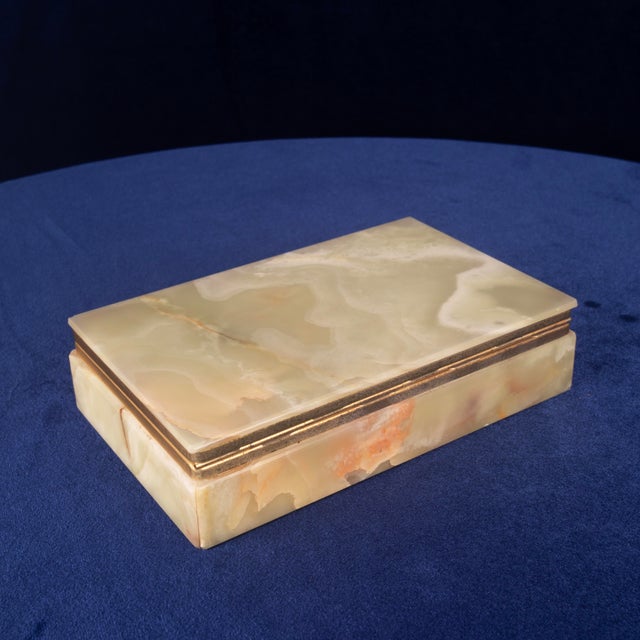 Italian Onyx and Brass Jewellery Box, 1970s For Sale - Image 17 of 18