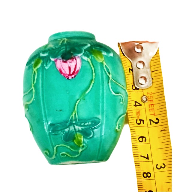 Chinoiserie Antique Porcelain Chinese Majolica Ginger Jar Made by Wang Bing Rong For Sale - Image 3 of 7