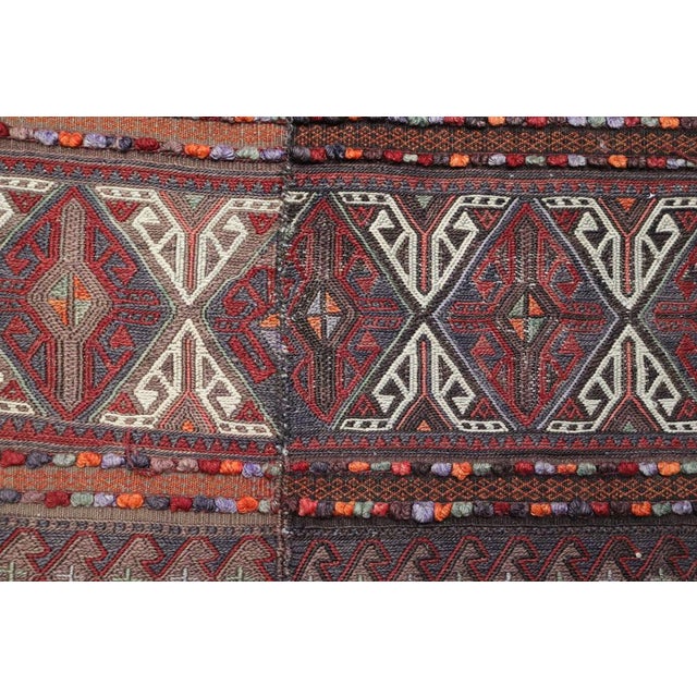 Afghan Oriental Nomadic Beloch Sumakh Kilim Runner Rug, 1920s For Sale - Image 11 of 17