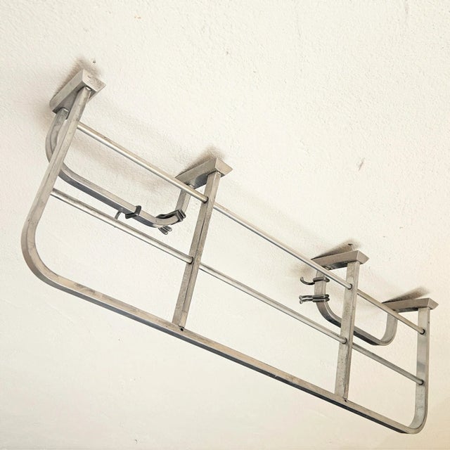 Industrial Vintage Aluminum Wall Coat Rack, 1930s For Sale - Image 3 of 5
