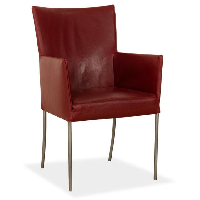 Arc-E Dining Chair in Red Leather from Bert Plantagie For Sale - Image 13 of 13