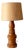 Mid 20th Century Mid Century Turned Mixed Wood Table Lamp With Woven Shade For Sale