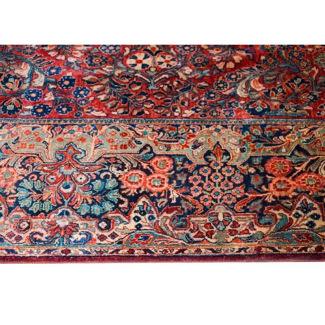 Early 20th Century Vintage Sarouk Rug For Sale In Chicago - Image 6 of 13