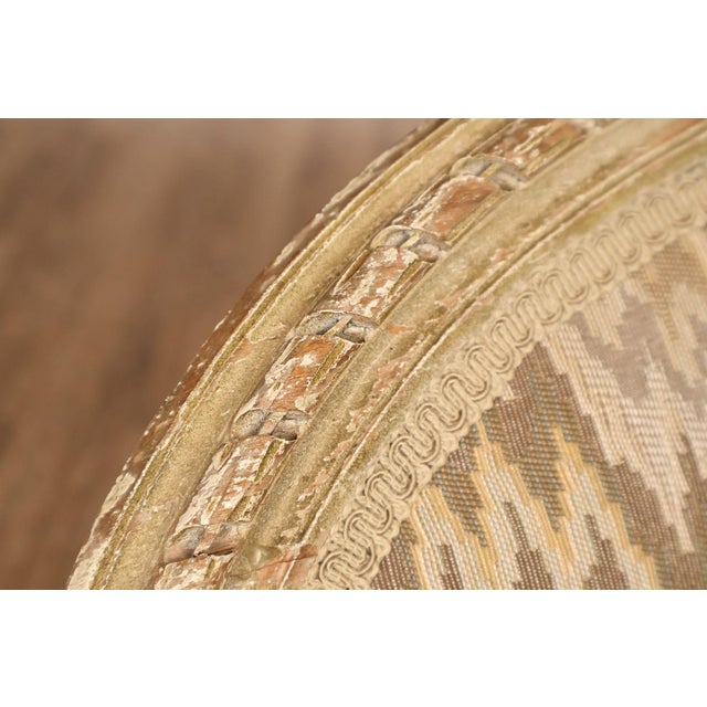 French French Louis XVI Style Painted Settee For Sale - Image 3 of 17