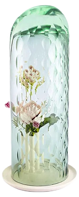 Tall Green Op Vase by Bilge Nur Saltik