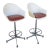 2 Hamilton Cosco Fiberglass Swivel Bar Stools For Sale