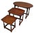 Brown Oval Nesting Tables in Oak, 1930, Set of 3 For Sale - Image 8 of 8