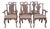 Late 20th Century Set of 6 Statton Chippendale Solid Cherry Dining Chairs Old Towne Maryland Made For Sale
