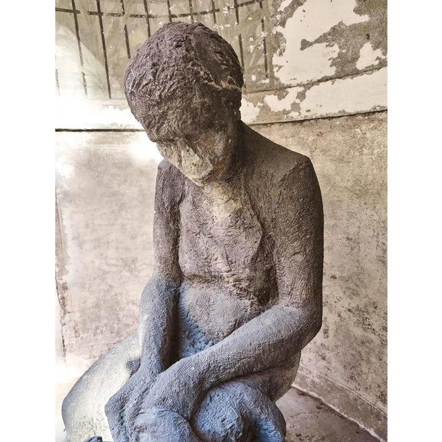Liberec Artist, Mother with Child, 1930s, Sandstone For Sale - Image 14 of 18