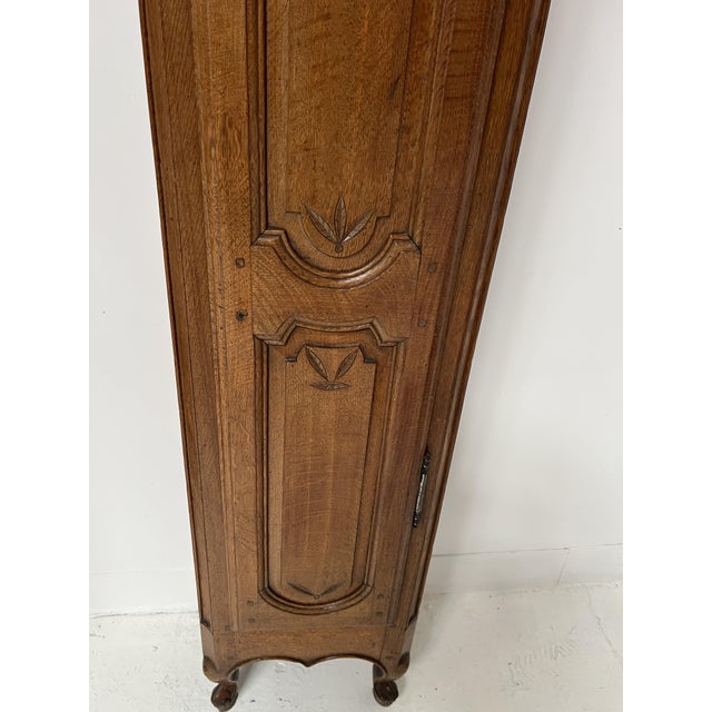 Louis XV Carved Oak Grandfather Clock, 18th Century For Sale - Image 11 of 17
