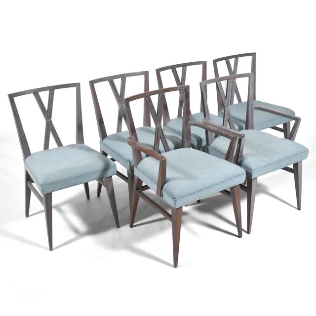 Tommi Parzinger Dining Chairs by Charak Modern (Set of Six) For Sale - Image 9 of 9